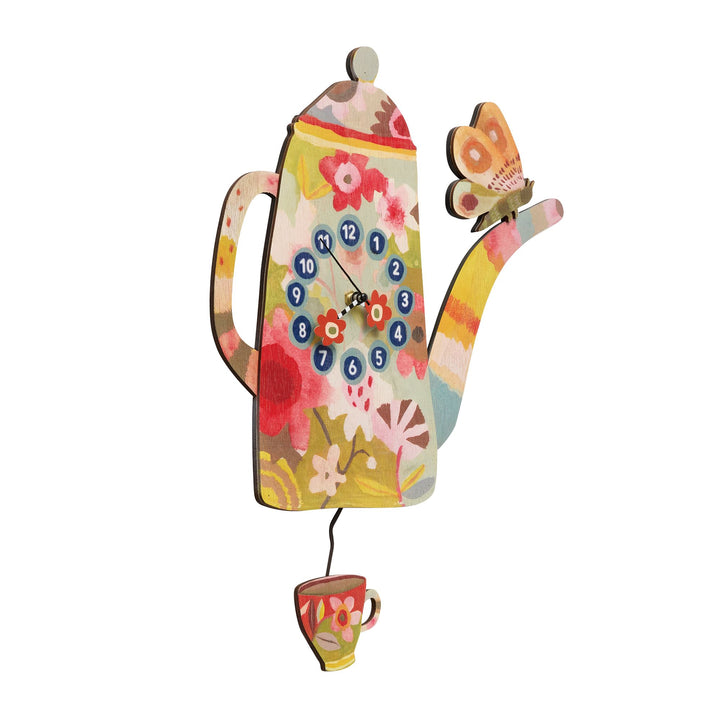 Cup of Time Wood Wall Clock