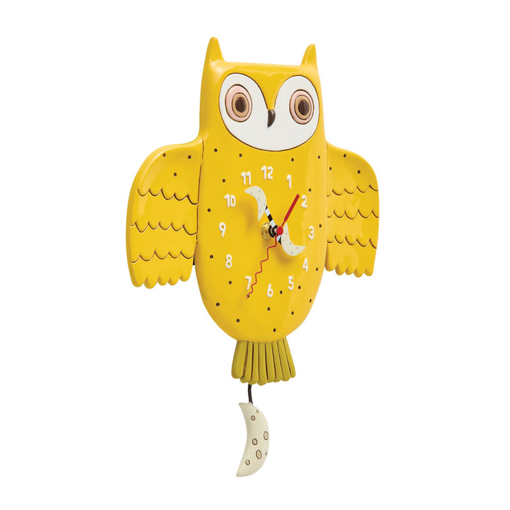 Golden Hoot Wall Clock