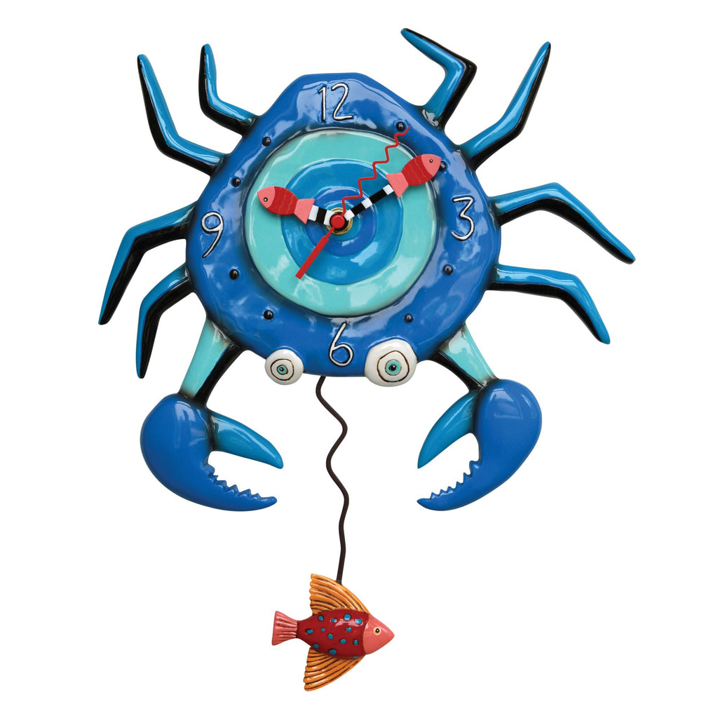 Allen Designs 人魚の壁かけ時計 P1168 Blue Crab Clock – Allen Designs Studio