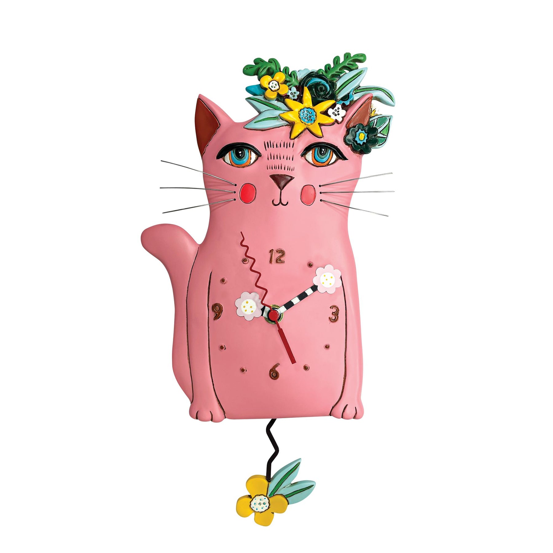 Prety Clock Pretty Kitty Pink Clock – Allen Designs Studio