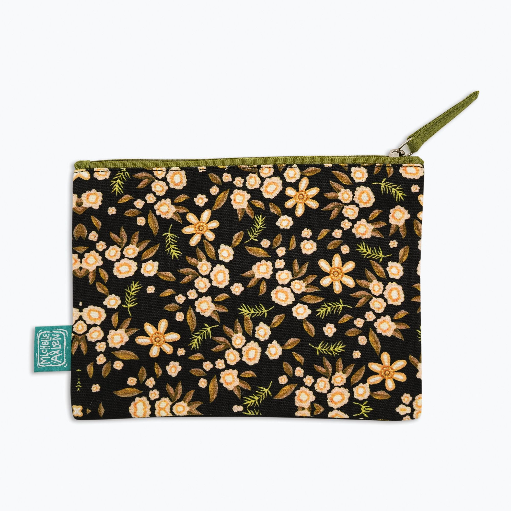 Moth (Black) Zip Pouch (Med)